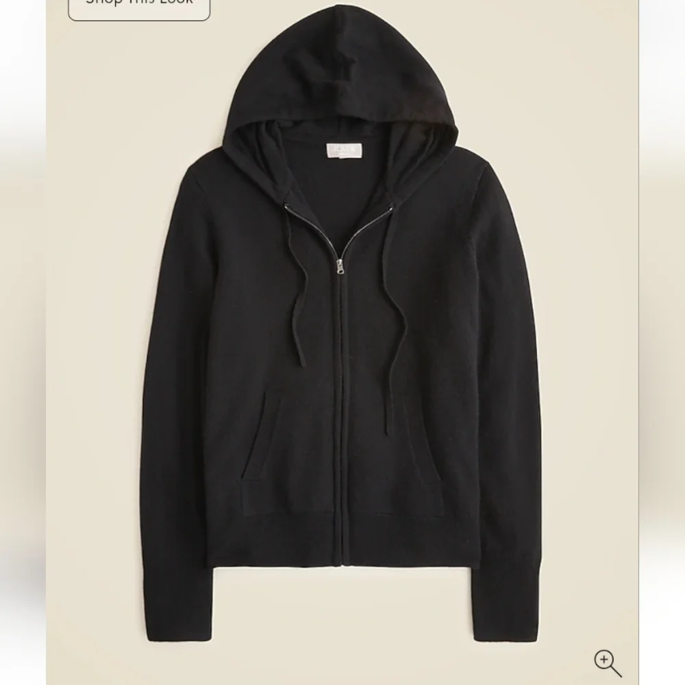 New J Crew Cashmere full-zip sweater-hoodie BJ611 Size S $268 Retail - Picture 3 of 8